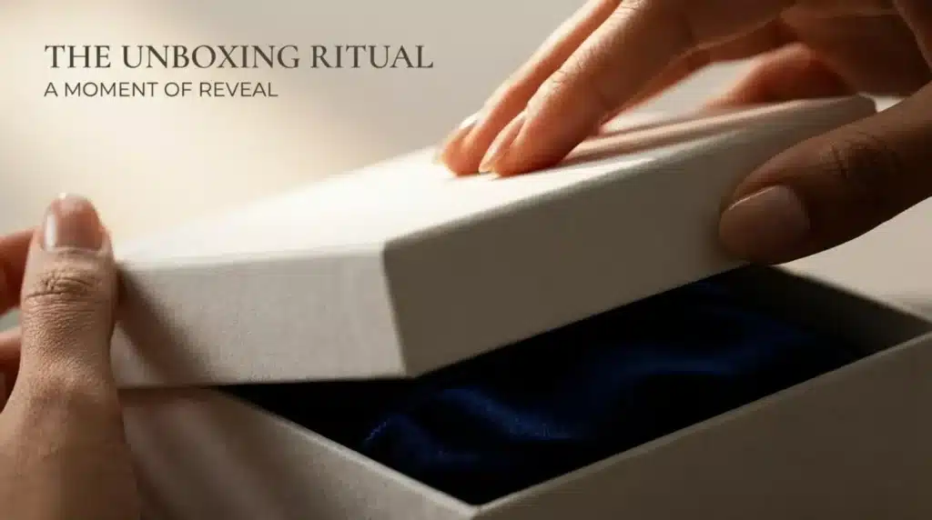 unboxing ritual luxury gift box
