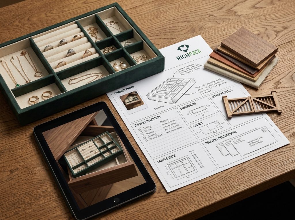 How to Order Custom-Made Jewelry Drawer Tray Box - Create One Controlled Project Brief