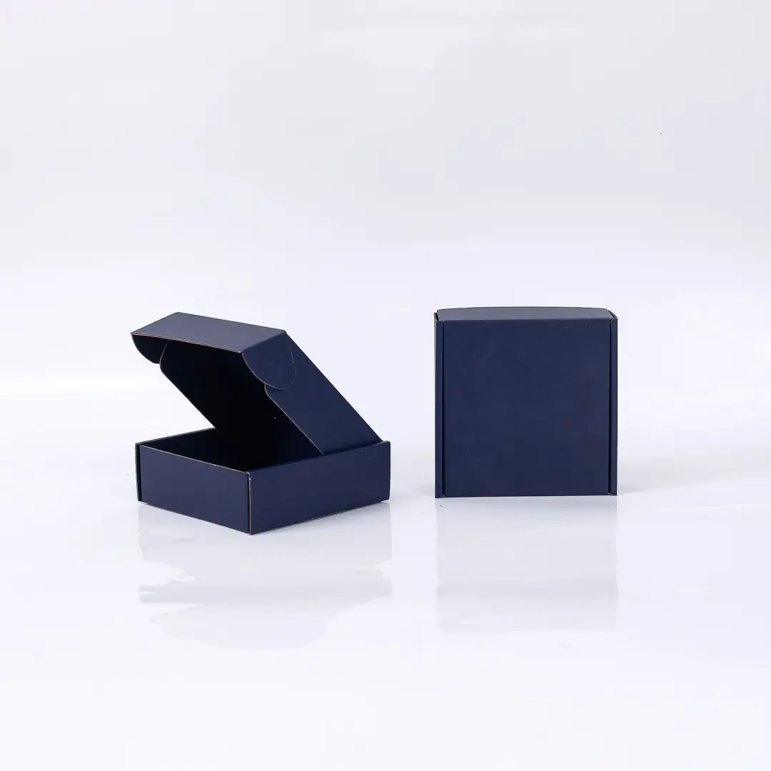 Dark Blue Cardboard Boxes - Blue Linen Corrugated Mailer Boxes | Shipping Boxes Recyclable - Dark Blue Cardboard Box1