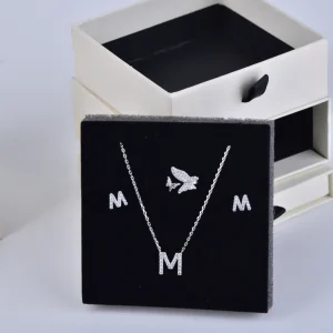 Earth White Jewelry Packaging Box - 6x6x1.7cm Sliding Gift Box with Drawer - Earth White Jewelry Packaging Box6