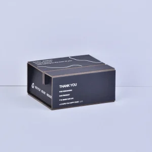 Empty Two-Piece Folding Box - Black 8x9x4.5cm Folding Jewelry Box | Custom Logo Options - Empty Two Piece Folding Box3