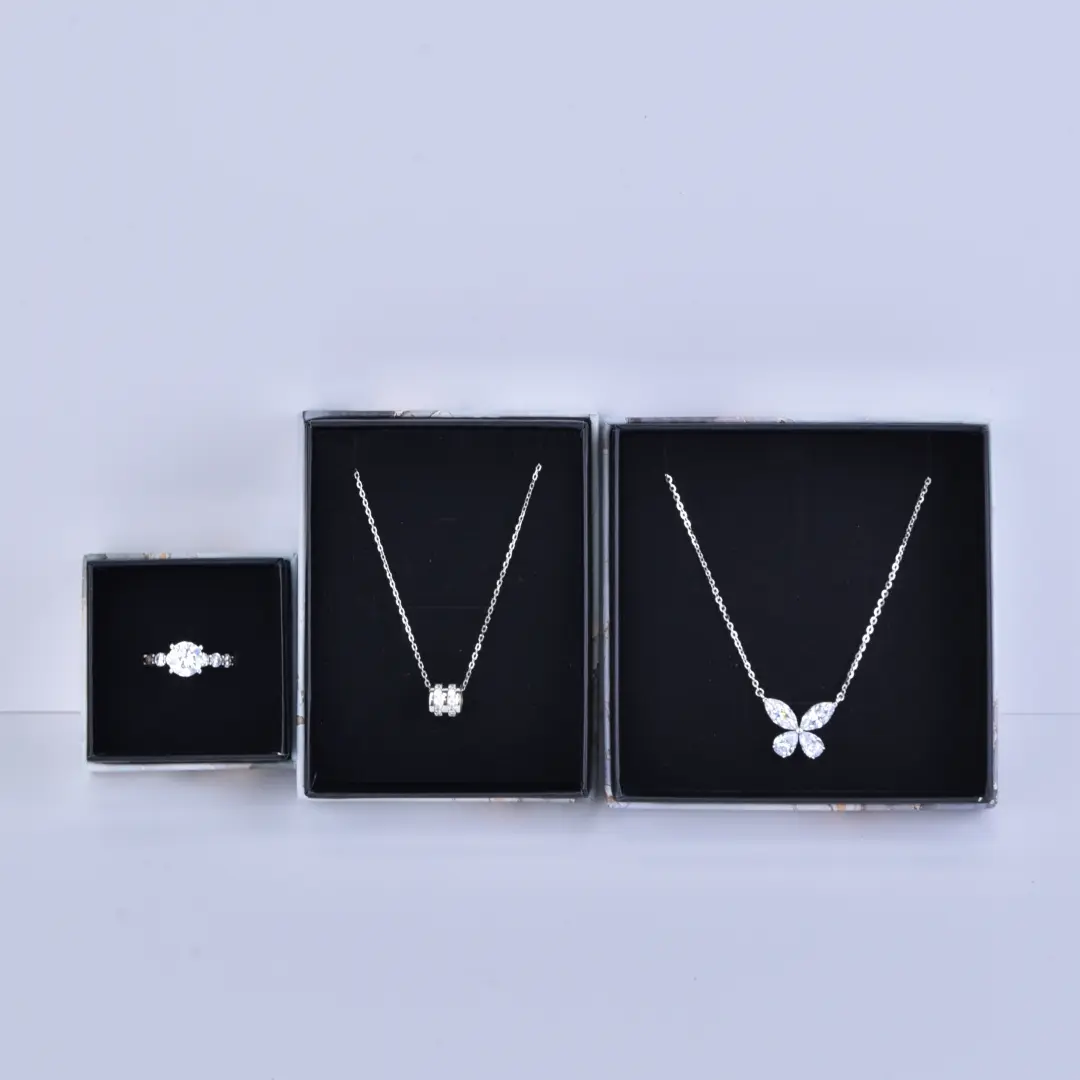 Gilded Marble Gift Box - 9x9x3cm Luxury Black and Gold Gift Box with Lids | Jewelry Box Wholesale - Gilded Marble Gift Box1