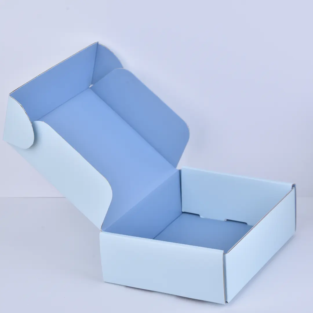 Light Blue Cardboard Shipping Boxes - 18x13x5.5cm Blue Mailer Boxes & Corrugated Tuck Top Box - Jewelry Shipping Box3