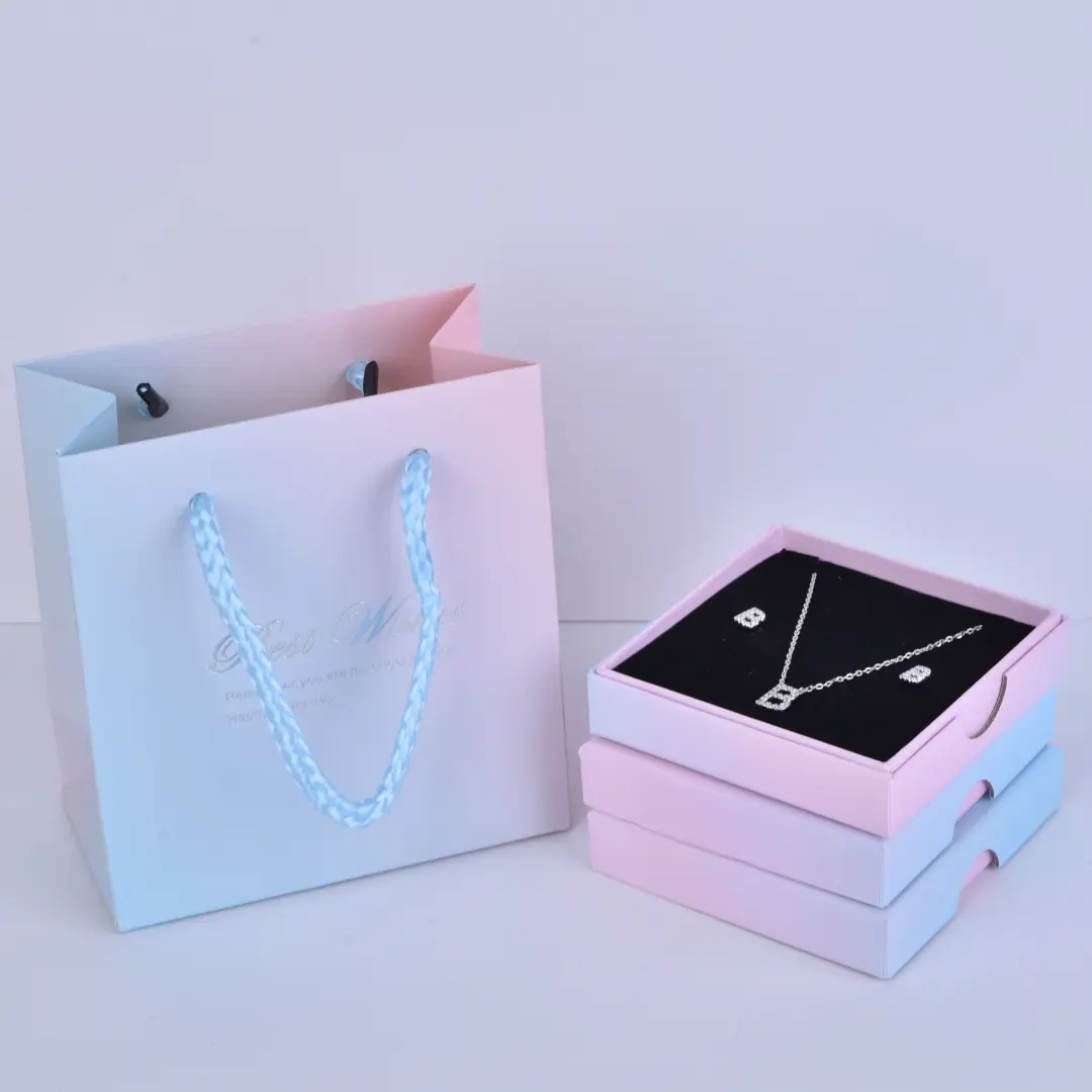 Pastoral Multicolor Paper Jewelry Boxes - 6.5x6.5x1.6cm Jewelry Box Case for Pendant Earring - Pastoral Multicolor Paper Jewelry Box10