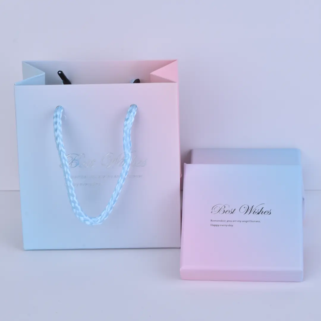 Pastoral Multicolor Paper Jewelry Boxes - 6.5x6.5x1.6cm Jewelry Box Case for Pendant Earring - Pastoral Multicolor Paper Jewelry Box6