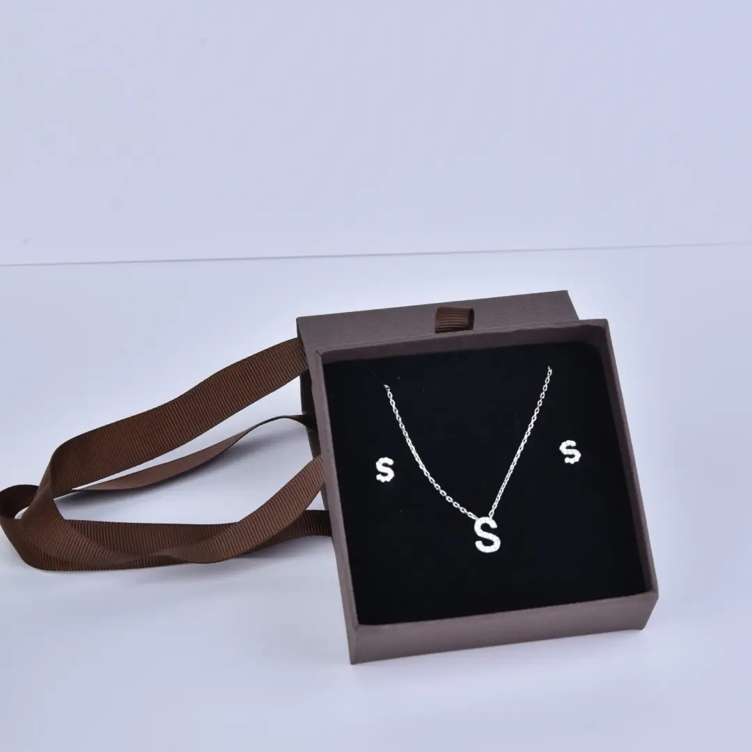 Slider Paper Gift Box - 9x9x3.5cm Kraft Paper Drawer Jewelry Packaging Box | Square Jewelry Box with Handle - Slider Paper Gift Box5