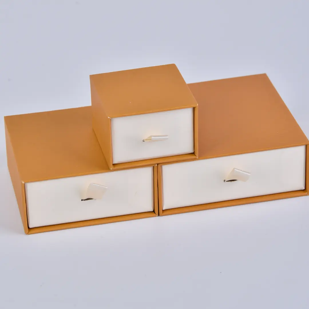 Antique Bronze Sliding Jewelry Box - 5x5x3.5cm Rigid Cardboard Sliding Jewellery Gift Box - Sliding Jewelry Box6