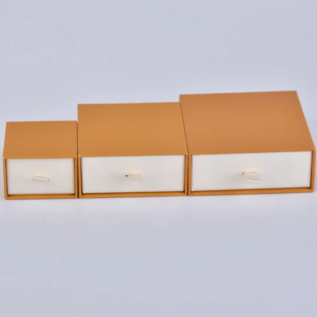 Antique Bronze Sliding Jewelry Box - 5x5x3.5cm Rigid Cardboard Sliding Jewellery Gift Box - Sliding Jewelry Box7