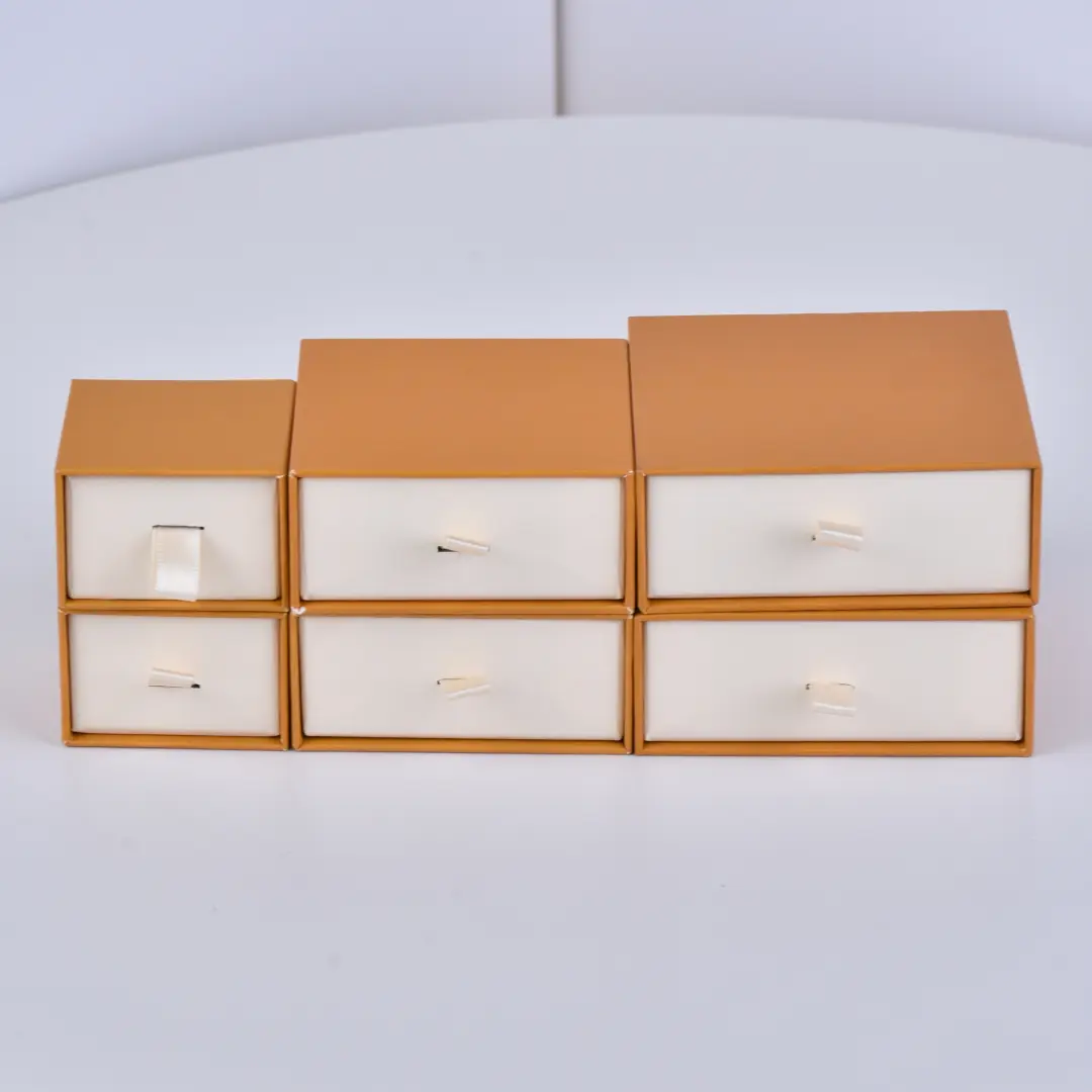 Antique Bronze Sliding Jewelry Box - 5x5x3.5cm Rigid Cardboard Sliding Jewellery Gift Box - Sliding Jewelry Box9