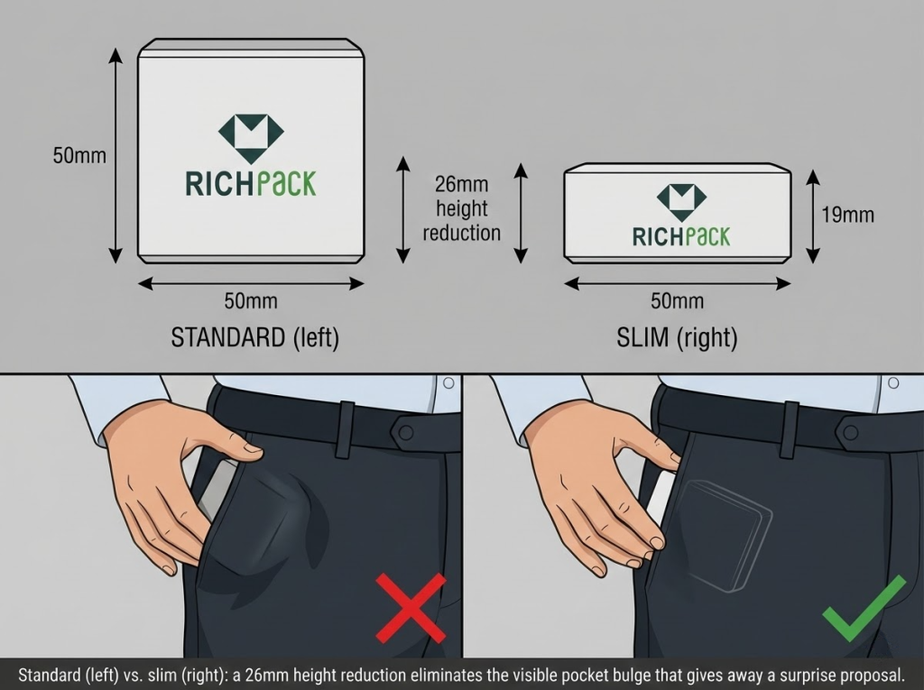 How to Select the Best Diamond Engagement Ring Box - The Slim Engagement Ring Box