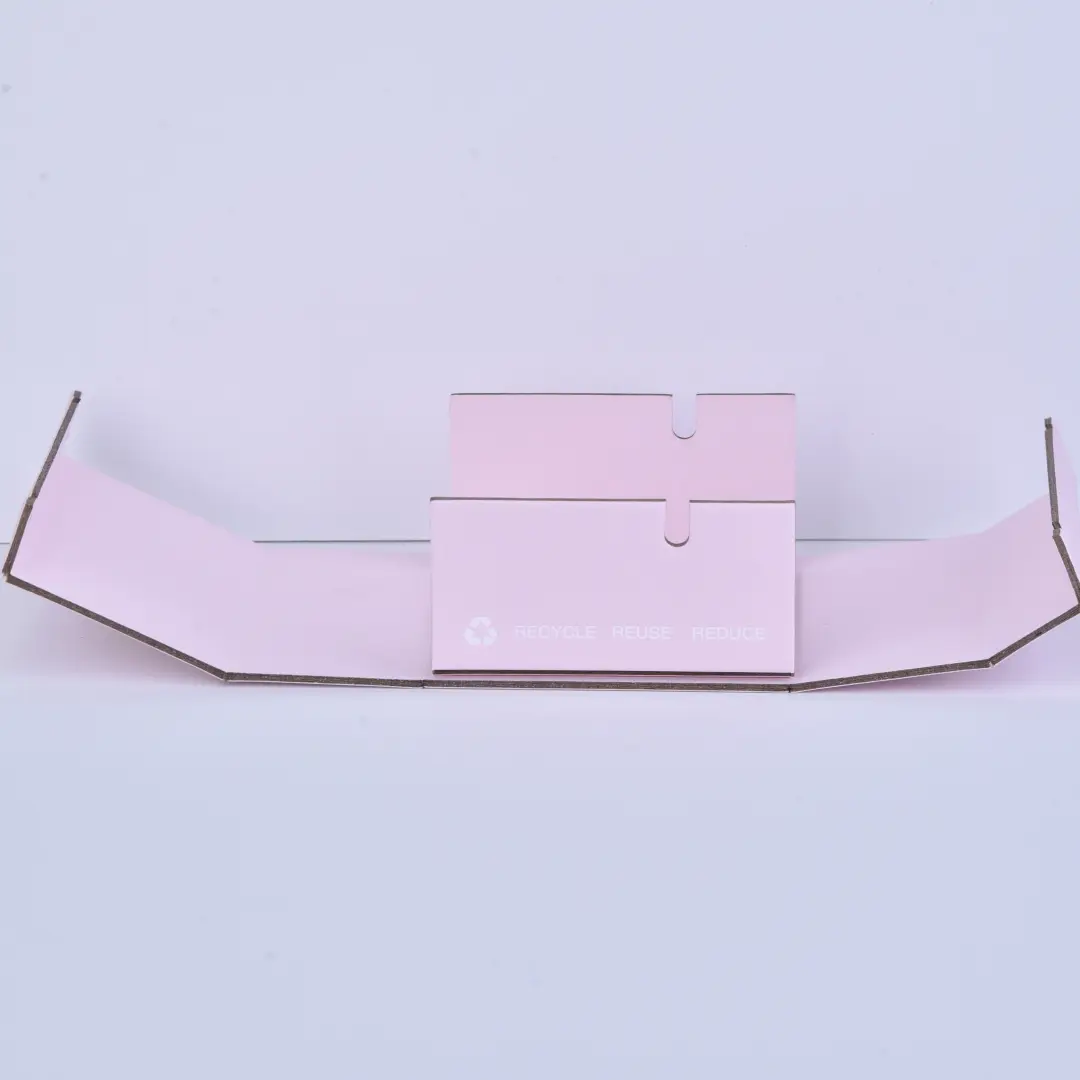 Two-Piece Folding Jewelry Box - Pink 9.5x10.5x4.4cm Folding Jewelry Box & Two-Piece Folding Box - Two Piece Folding Jewelry Box3