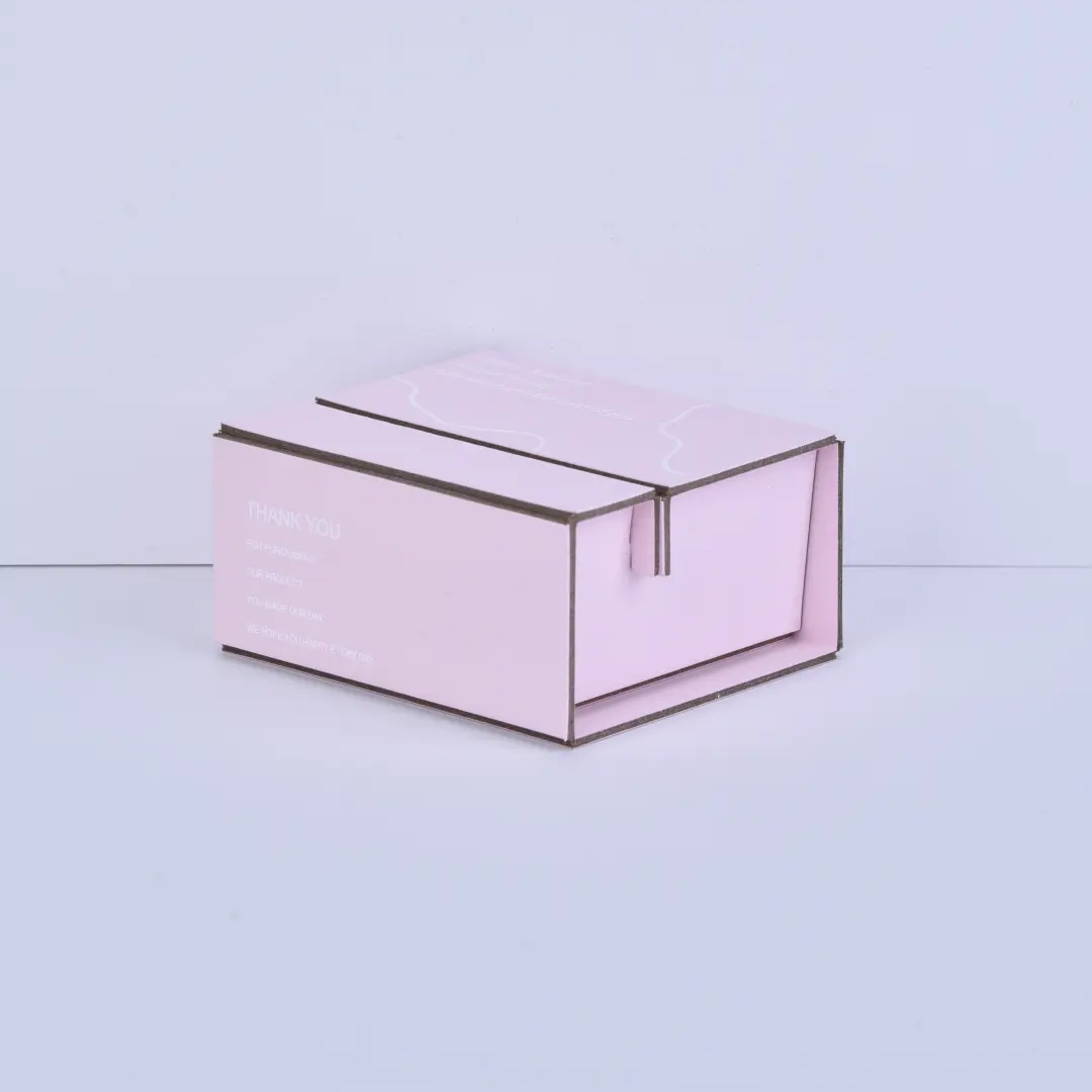 Two-Piece Folding Jewelry Box - Pink 9.5x10.5x4.4cm Folding Jewelry Box & Two-Piece Folding Box - Two Piece Folding Jewelry Box4