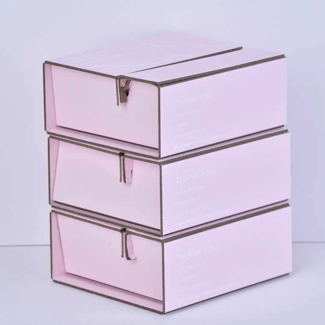 Two-Piece Folding Jewelry Box - Pink 9.5x10.5x4.4cm Folding Jewelry Box & Two-Piece Folding Box - Two Piece Folding Jewelry Box5