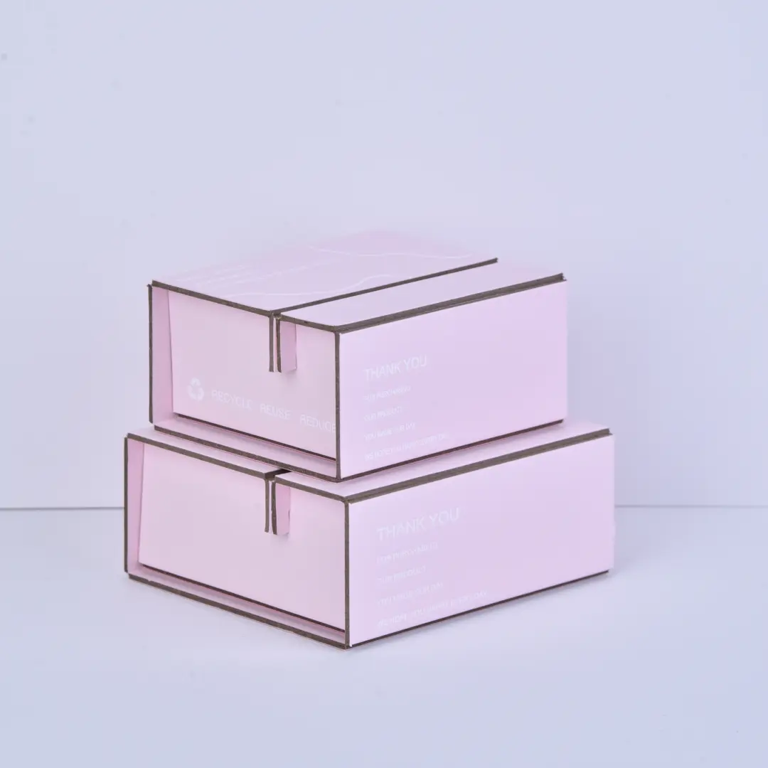 Two-Piece Folding Jewelry Box - Pink 9.5x10.5x4.4cm Folding Jewelry Box & Two-Piece Folding Box - Two Piece Folding Jewelry Box9