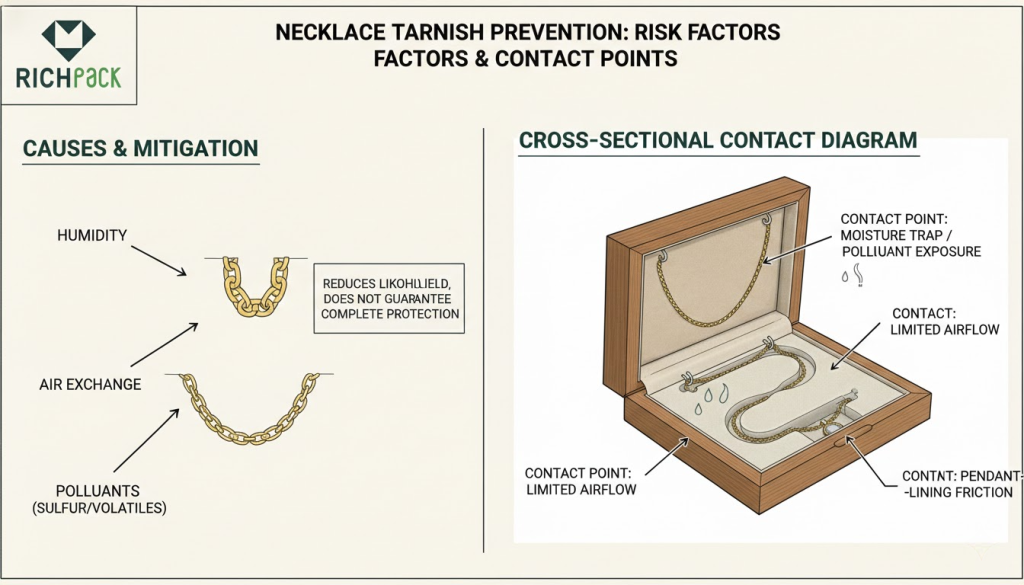 Guide to Purchasing the Best Jewelry Boxes for Necklaces - What causes tarnish in stored necklaces