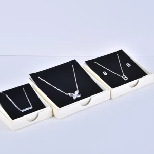 White Gift Box with Lid - Earth White 6.5x6.5cm Cotton Filled Jewelry Boxes Wholesale - White Gift Box with Lid4