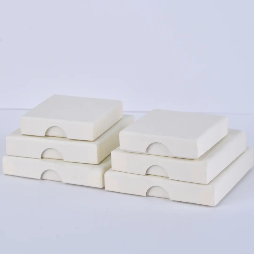 White Gift Box with Lid - Earth White 6.5x6.5cm Cotton Filled Jewelry Boxes Wholesale - White Gift Box with Lid9