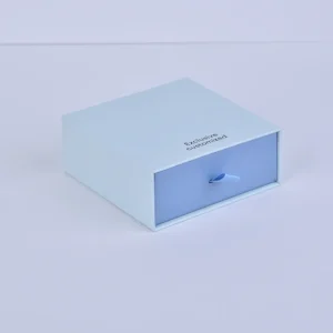 Sac en papier bleu clair - 12 x 16 x 6 cm Sac cadeau bleu vide et vente en gros de sacs cadeaux bleus - Boîtes à tiroirs en carton personnalisées pour colliers (2)