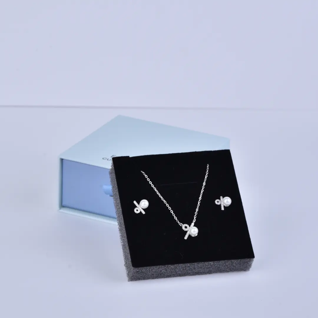 Light Blue Paper Bag - 12x16x6cm Blue Empty Gift Bag & Blue Gift Bags Bulk Wholesale - custom cardboard necklace drawer boxes (4)