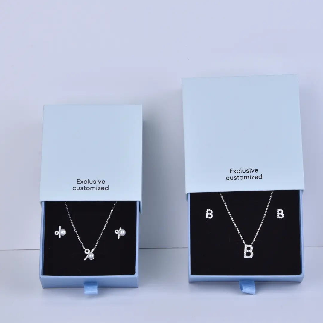 Light Blue Paper Bag - 12x16x6cm Blue Empty Gift Bag & Blue Gift Bags Bulk Wholesale - custom cardboard necklace drawer boxes (5)