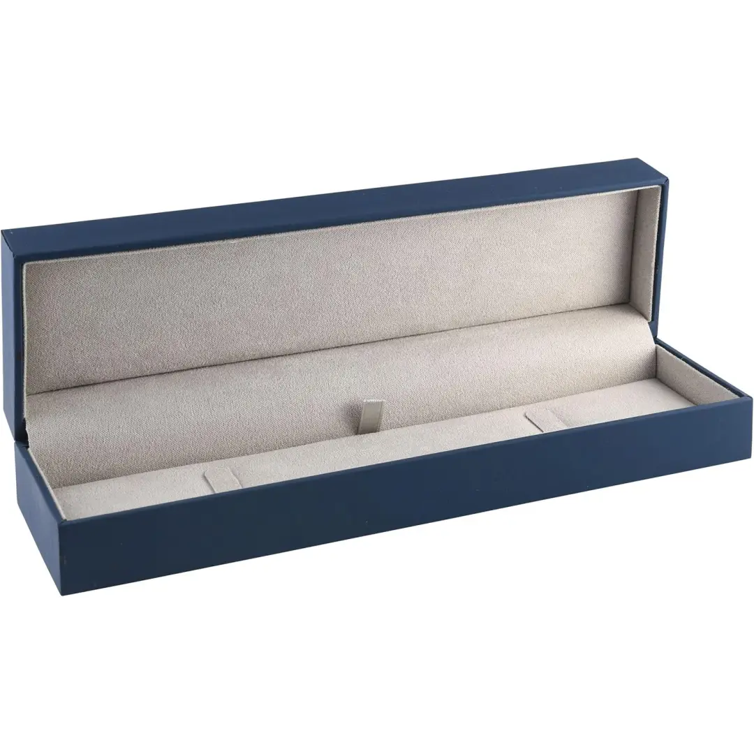 Mens Jewelry Box for Chains | Navy Blue Suede Tangle-Free Packaging | Richpack - mens jewelry box for chains​ 2