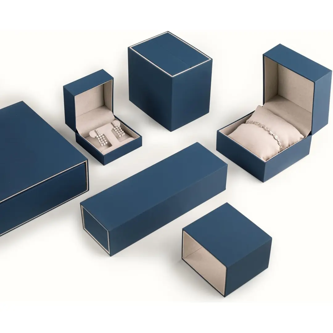 Mens Jewelry Box for Chains | Navy Blue Suede Tangle-Free Packaging | Richpack - mens jewelry box for chains​ 5