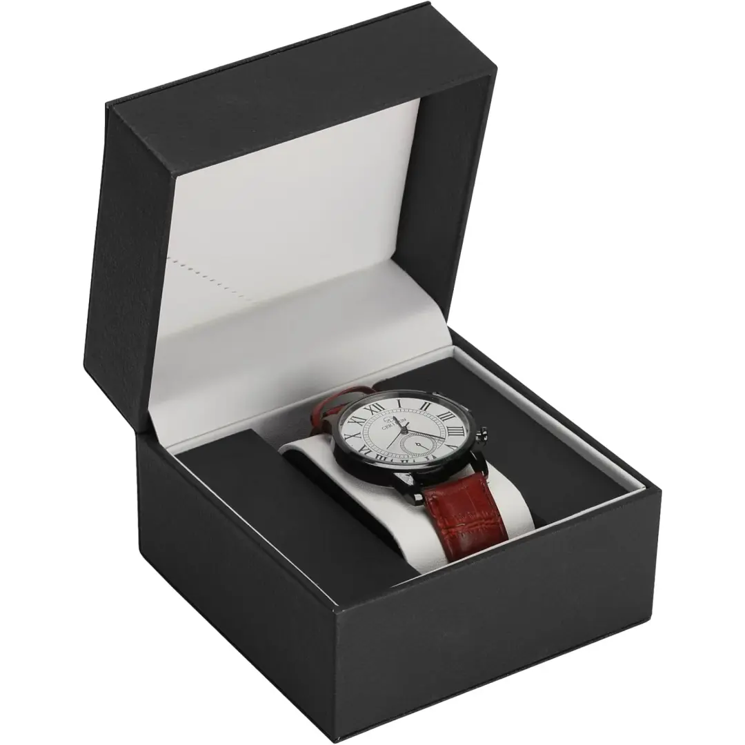 Men's Luxury Jewelry Box Black Leather 3