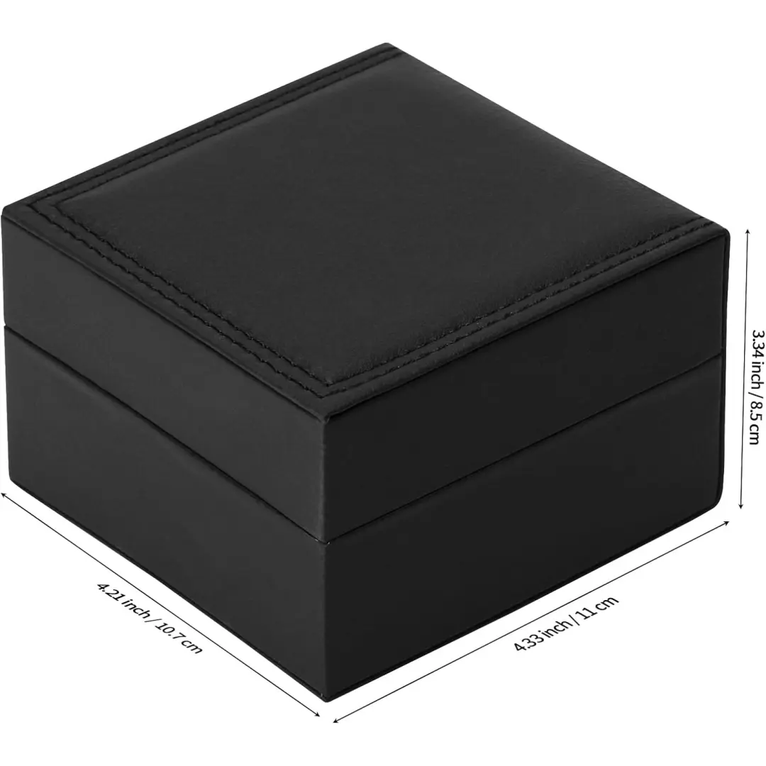Men's Luxury Jewelry Box Black Leather 3