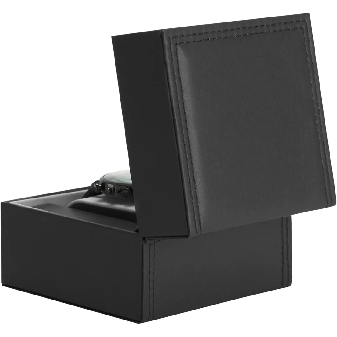 Men's Luxury Jewelry Box Black Leather 3