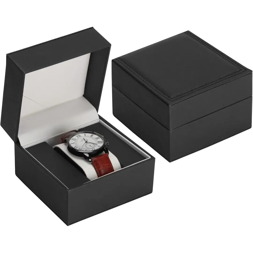 Men's Luxury Jewelry Box Black Leather 3