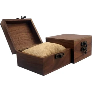 Men’s Wood Jewelry Box Walnut 3.5” | Custom Rustic Wooden Packaging | Richpack - men's wood jewelry box​ 2