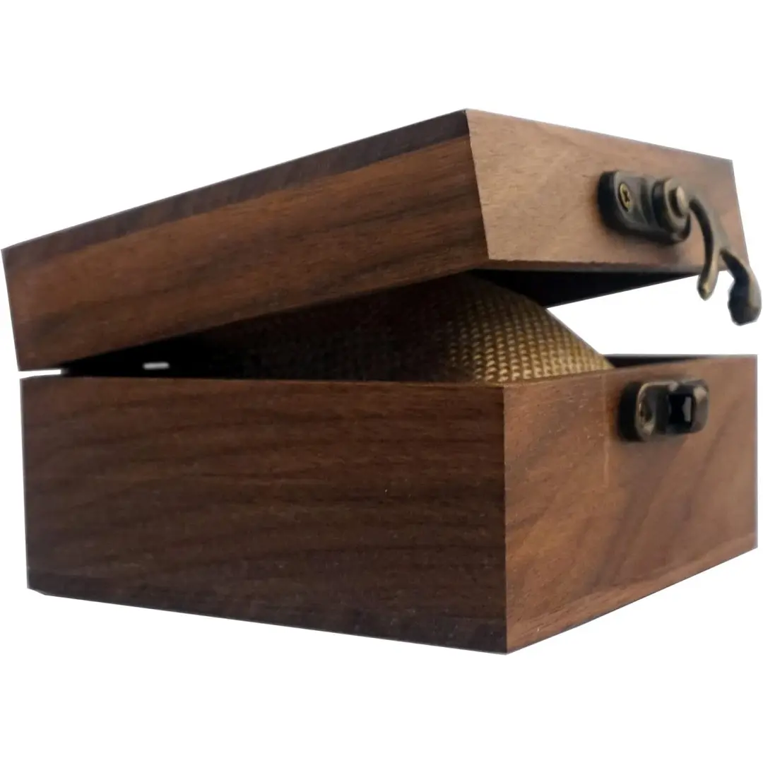 Men’s Wood Jewelry Box Walnut 3.5” | Custom Rustic Wooden Packaging | Richpack - men's wood jewelry box​ 4