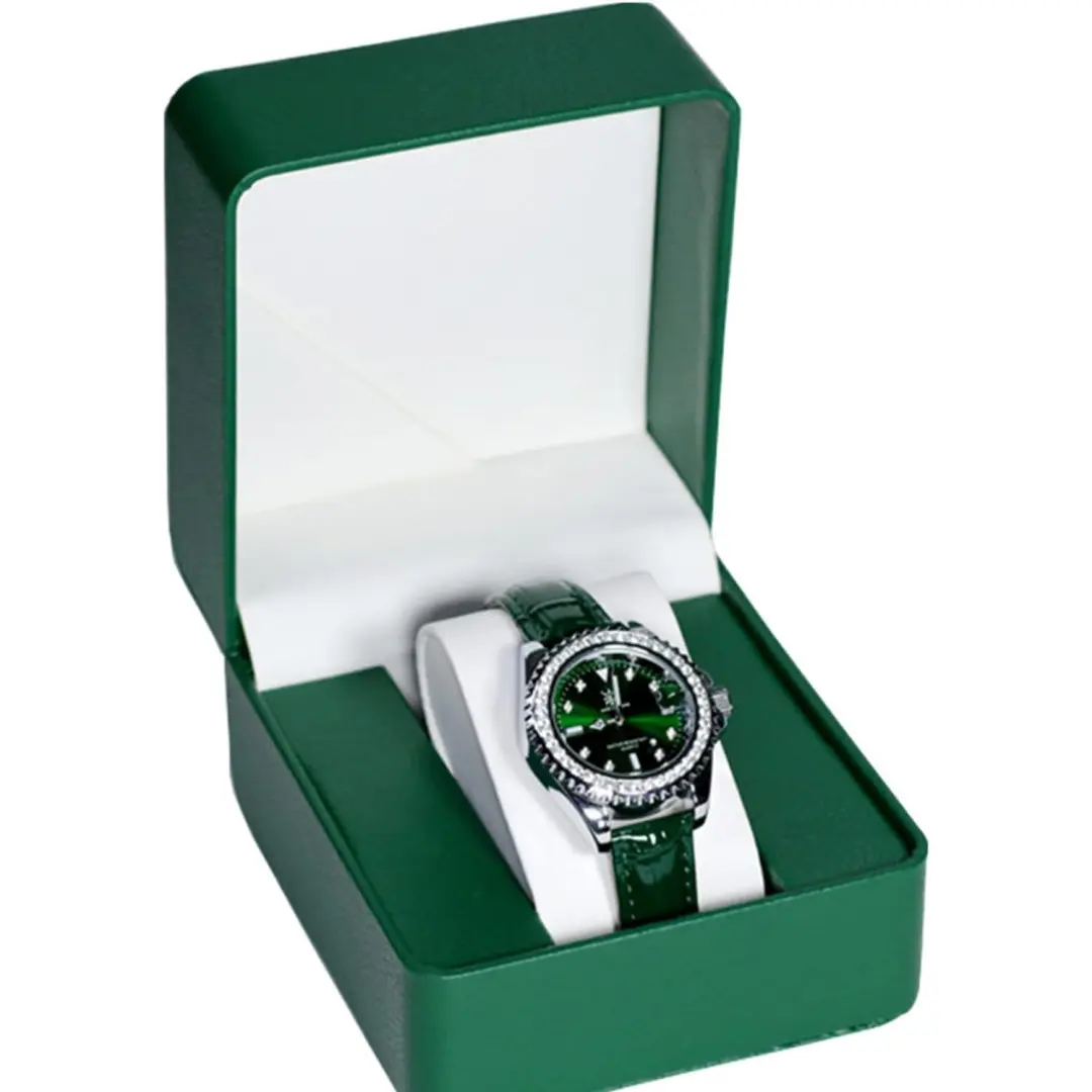 Watch and Jewelry Box Men Green Leather 4.3