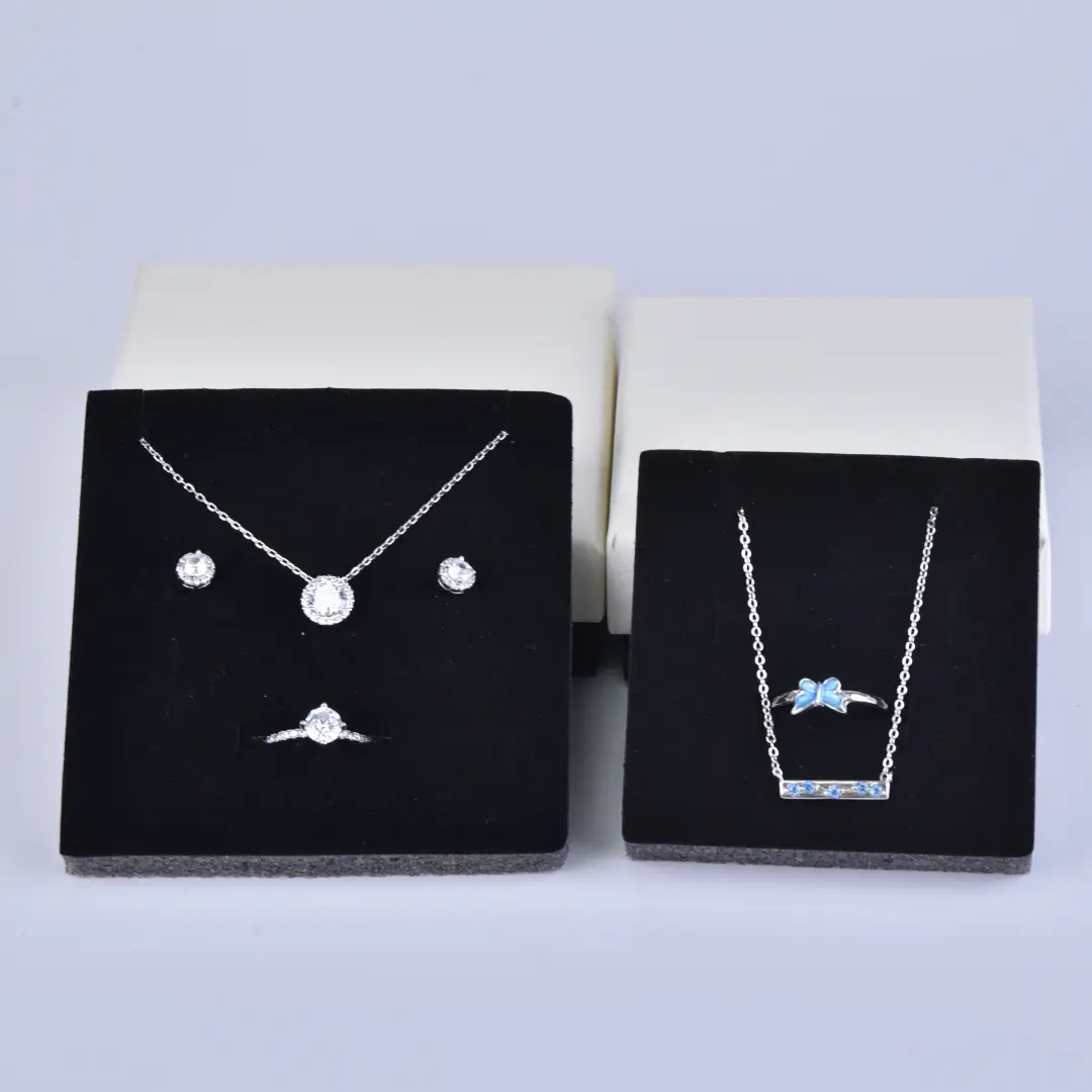 Custom White Paper Bags with Handle - 11x12x6cm Jewelry Paper Bag | Small Black and White Gift Bags - white two piece paper jewelry box6