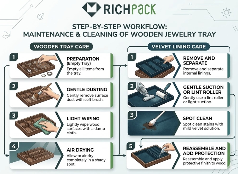 How to Maintain and Care for Wooden Jewelry Drawer Trays - Clean Wooden Jewelry Drawer Trays the Right Way