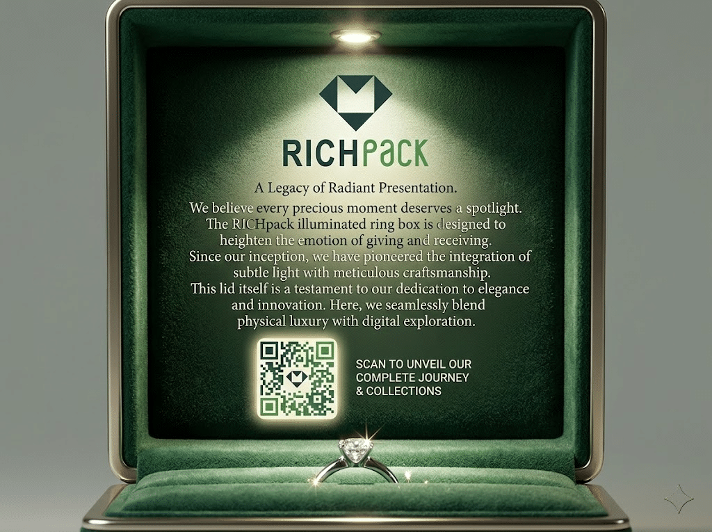How to Customize the Best Luxury Ring Box With Light for Your Brand - Digital and QR Integrated Branding on Ring Boxes