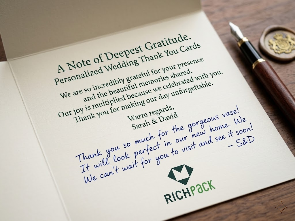 10 Creative Ideas for Personalized Wedding Thank You Cards - Handwritten Touches