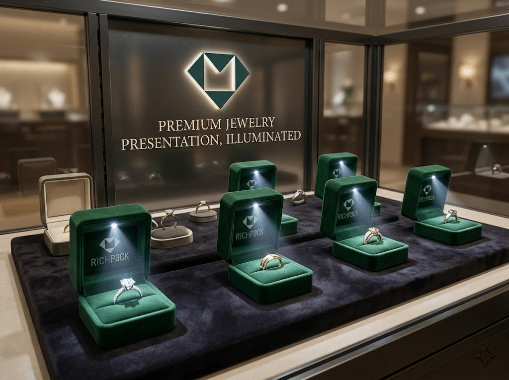 How to Customize the Best Luxury Ring Box With Light for Your Brand - How LED Ring Boxes Perform as In Store Retail Assets