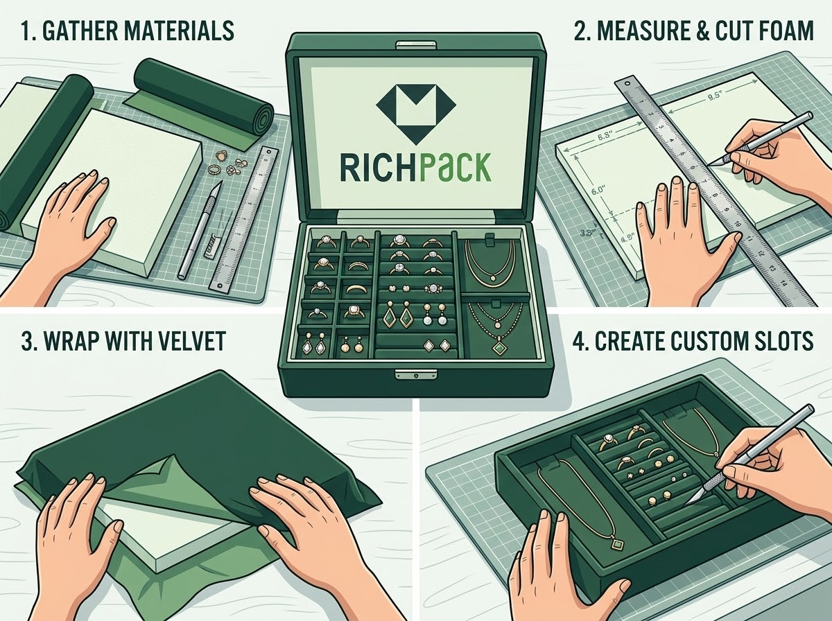 How to Make Custom Jewelry Box Inserts for Organization - How to Make Custom Jewelry Box Inserts for Organization