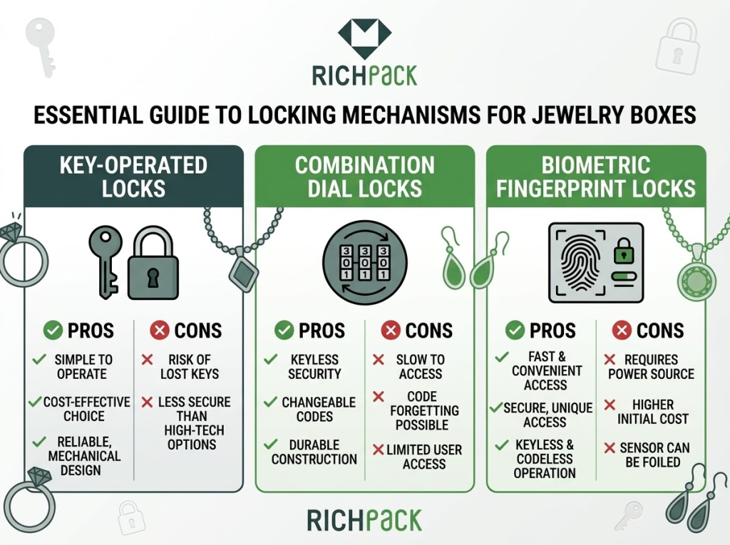 Key Considerations for Purchasing a Lockable Jewelry Box - Lock Type