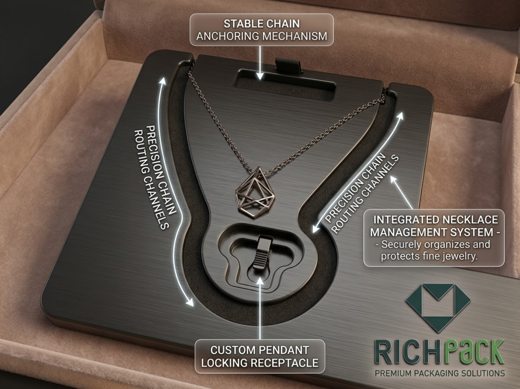 Step-by-Step Guide to Organizing Your Necklace Display Box - Lock the Pendant Area