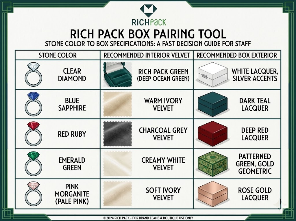 How to Pair a Vintage Art Deco Ring Box with Your Ring - Pairing a Box with a Colored Gemstone Art Deco Ring