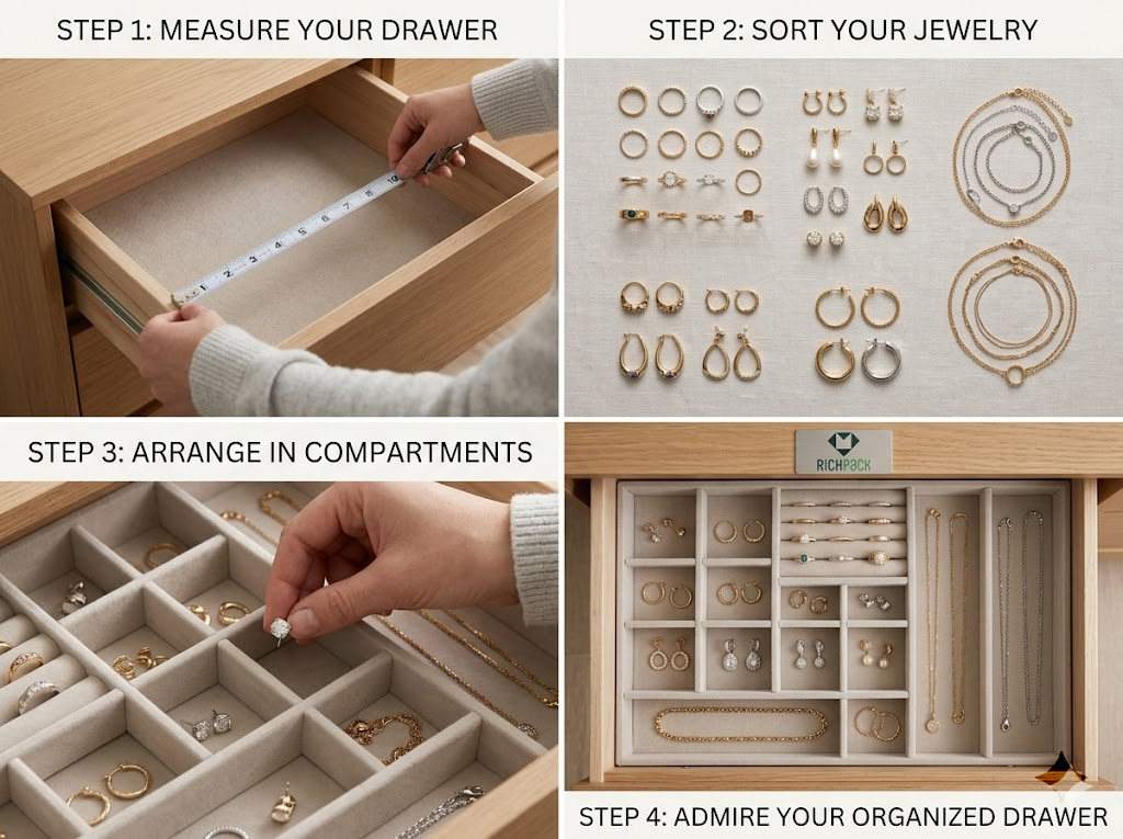 How to Use Drawer Jewelry Trays to Change Traditional Jewelry Storage - Step 5 Run a Final Check