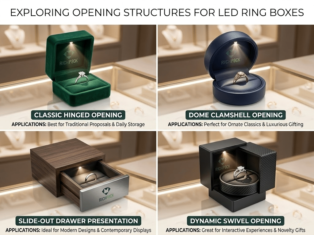 How to Customize the Best Luxury Ring Box With Light for Your Brand - Structural Formats That Work with Built in Lighting