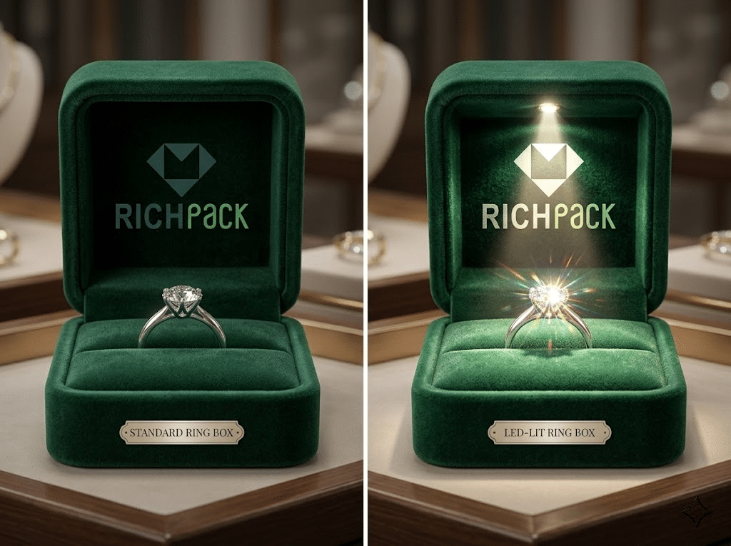How to Customize the Best Luxury Ring Box With Light for Your Brand - The Unboxing Moment Is Now a Marketing Channel