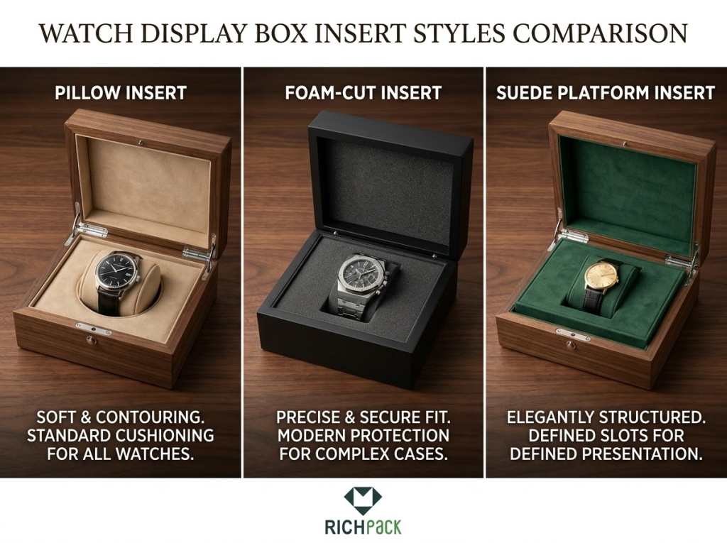 7 Creative Ways to Use Your Wrist Watch Display Box - Use Inserts to Keep the Presentation Clean
