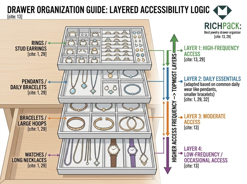 15 of the Best Jewelry Drawer Organizer Solutions in 2026 - Use Zones for Different Jewelry Categories