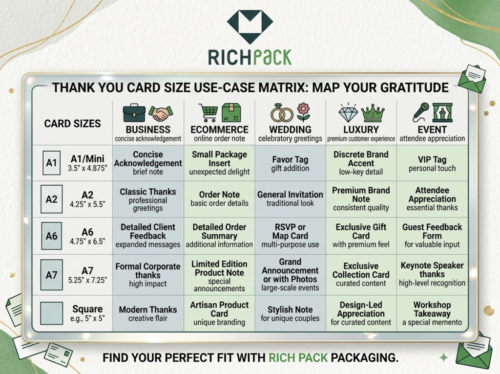 The Ultimate Guide to Choosing the Right Thank You Card Size - Wedding Thank You Cards