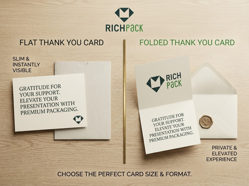 The Ultimate Guide to Choosing the Right Thank You Card Size - When Flat Wins