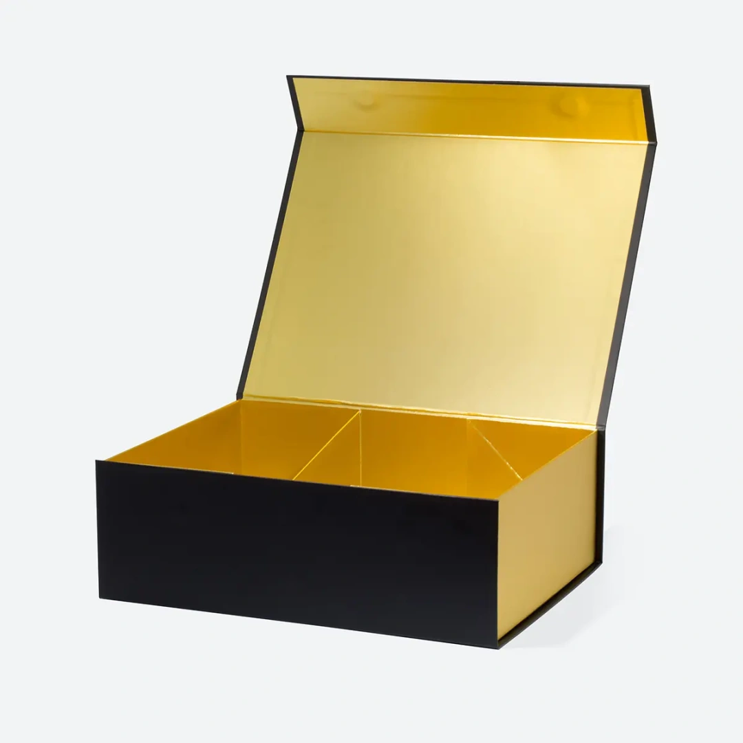 Magnetic Jewelry Box for Necklace & Ring | Black Cardboard Packaging | Richpack - black magnetic gift box 2